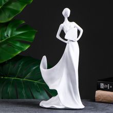 Подставка под бутылку Леди белая, 16х14х35см