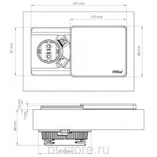 Розетка Evoline Square80 220+USB-зарядное (927.00.021) белая