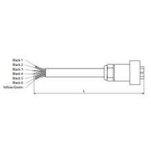 Vetus Кабель Vetus ECG3 6 12 24 В 3 м для электрического редуктора