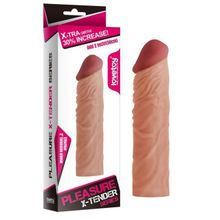 Насадка-фаллоимитатор Super-Realistic Penis - 19,5 см. (телесный)