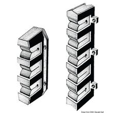 Osculati Fishing rod bracket 5 rods 285x54 mm, 41.127.53