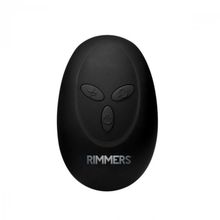 XR Brands Черная анальная пробка Slim R Smooth Rimming Plug with Remote - 14 см. (черный)