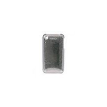 Чехол для iPhone из кожи змеи, цвет: серебро (AN-025)