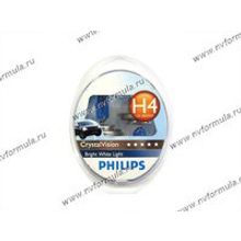 Лампа галоген 12V Н4 60 55W P43t Philips CrystalVision 12342CVSM