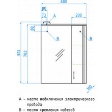 Зеркало-шкаф Style Line Эко Стандарт Панда-2 60 С белый