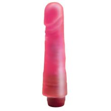 Гелевый вибромассажёр в форме фаллоса - 17,5 см. Розовый