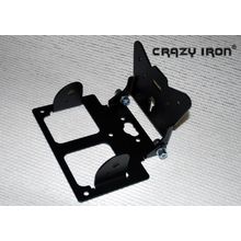 CRAZY IRON Рамка для мотоциклетного номерного знака металлическая складная CRAZY IRON