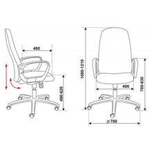 Бюрократ офисное CH-808AXSN TW-10 синее