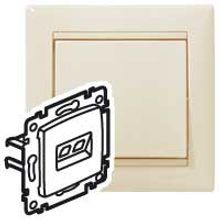 Розетка RJ11 RJ45 Cat. 6 UTP слоновая кость | код 695329 | Legrand