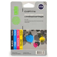 Картридж струйный Cactus CS-EPT1716 черный желтый голубой пурпурный для Epson XP-33