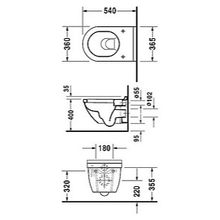 Унитаз подвесной Duravit Starck 3 2225090000