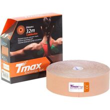 Тейп кинезиологический Tmax 32m Extra Sticky Biege арт. 423211 телесный