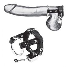 Утяжка на пенис на замочке Duo Cock And Ball Lock (83720)