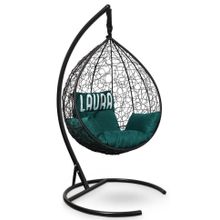 Кресло кокон подвесное SEVILLA VELOUR черное + каркас