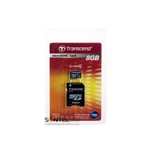 TS8GUSDHC6, 8GB microSD  Trans Flash, Secure Digital Card, microSDHC Class6, с адаптером, Transcend