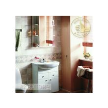 Акватон Мебель для ванной Кристалл 65 (белый) - Набор мебели стандартный (шкаф-зеркало, тумба-умывальник, раковина)
