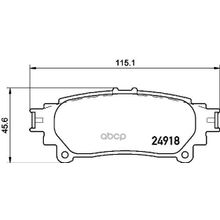 Колодки Тормозные Дисковые | Зад | Lexus Rx (_l1_) 350 Awd (Ggl15_) 12.2008 - 08.2015 <=> Lexus Rx (_l1_) 270 (Agl10_) 12.2008 - 10.2015 Brembo арт. P83152