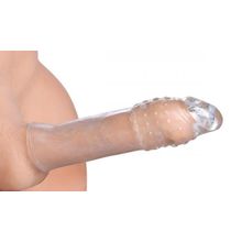 XR Brands Удлиняющая насадкаThick Stick Clear Textured Penis Extender - 17,8 см. (прозрачный)