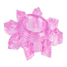Toyfa Basic Розовое гелевое эрекционное кольцо-звезда (розовый)