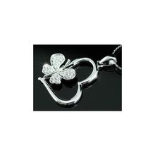 Подвеска  Сердце и бабочка с кристаллами Swarovski