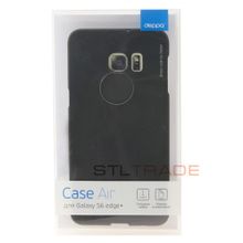 G928 S6 Edge+ Samsung Накладка Air Case и защитная пленка, черная, Deppa