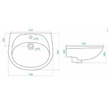 Раковина Santek Бриз 55 1WH110460