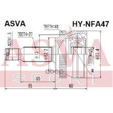 Шрус Внешний Hyundai  Sonata V (Nf) 25*62*27 Мм ASVA арт. HYNFA47