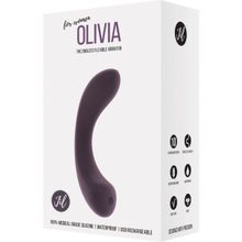 Фиолетовый гнущийся вибратор Olivia - 15,6 см.