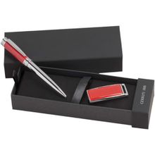 Cerruti 1881 Офисный подарочный набор: ручка шариковая флеш-карта USB 2.0 на 2 Гб «Zoom Red»