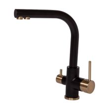 Смеситель Paulmark Essen Es213011-401-BR для кухни с изливом для фильтра антрацит, бронза