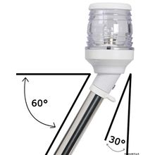 Osculati Pull-out white pole light 30° on axis 60 cm, 11.160.31