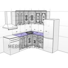 Кухня БЕЛАРУСЬ, проект 1001. 1400х1600мм