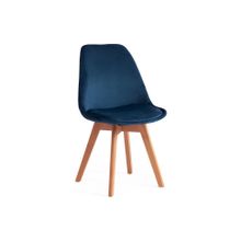 Tetchair Стул TULIP SOFT (mod. 74), синий (HLR 63) натуральный