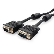 Кабель VGA 15M-15M, 1.8 м, черный, 2 фильтра, тройной экран, Gembird Cablexpert (CC-PPVGA-6B)