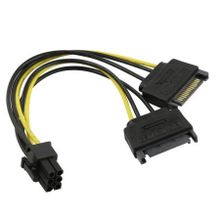 Переходник питания для видеокарты PCI-E 6pin -> 2 x SATA, Orient C513 (30513)