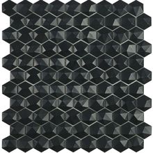 Мозаика Vidrepur Hexagon Hex Matt Черный № 903D (на сетке) 30,7х31,7