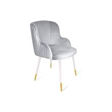 Слайн Стул Sheffilton SHT-ST39-1 S129 серое облако белый муар золото