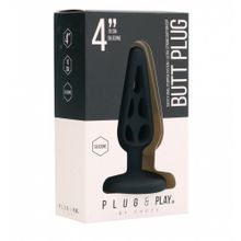 Shots Media BV Чёрная анальная пробка Butt Plug Hollow 1 4 Inch - 10 см.