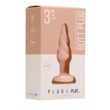 Shots Media BV Телесная анальная пробка Butt Plug Rounded 3 Inch - 7,6 см. (телесный)