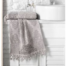 Полотенце махровое "KARNA" жаккард с бахромой OTTOMAN 40x60 см