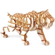 Саблезубый тигр 3D пазл деревянный
