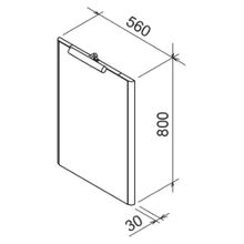 Зеркало Ravak Rosa М 56 береза белое