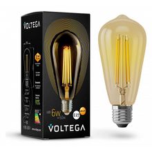 Voltega Лампа светодиодная Voltega Loft Led E27 6Вт 2800K VG10-ST64Gwarm6W ID - 421198