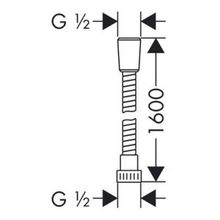 Шланг для душа Hansgrohe Metaflex (28266000) (1,60 м)