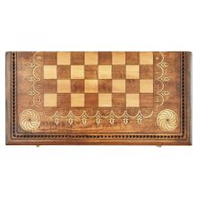 Шахматы + нарды резные "Бесконечность" 50, Mkhitaryan (DM102-5)