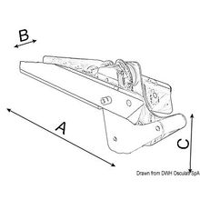 Osculati Compact lightweight seesaw roller 400 mm, 01.331.11