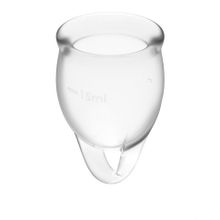 Набор прозрачных менструальных чаш Feel confident Menstrual Cup (210729)