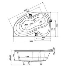 Акриловая ванна Ravak Rosa II Pu Plus 160 L