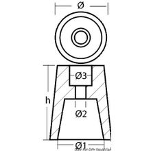 Osculati Radice axis line anode Ø 61 mm, 43.245.00