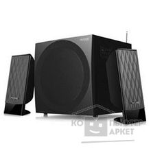 Microlab M-300U 2 колонки+сабвуфер дерево чёрные 38W RMS , FM-тюнер